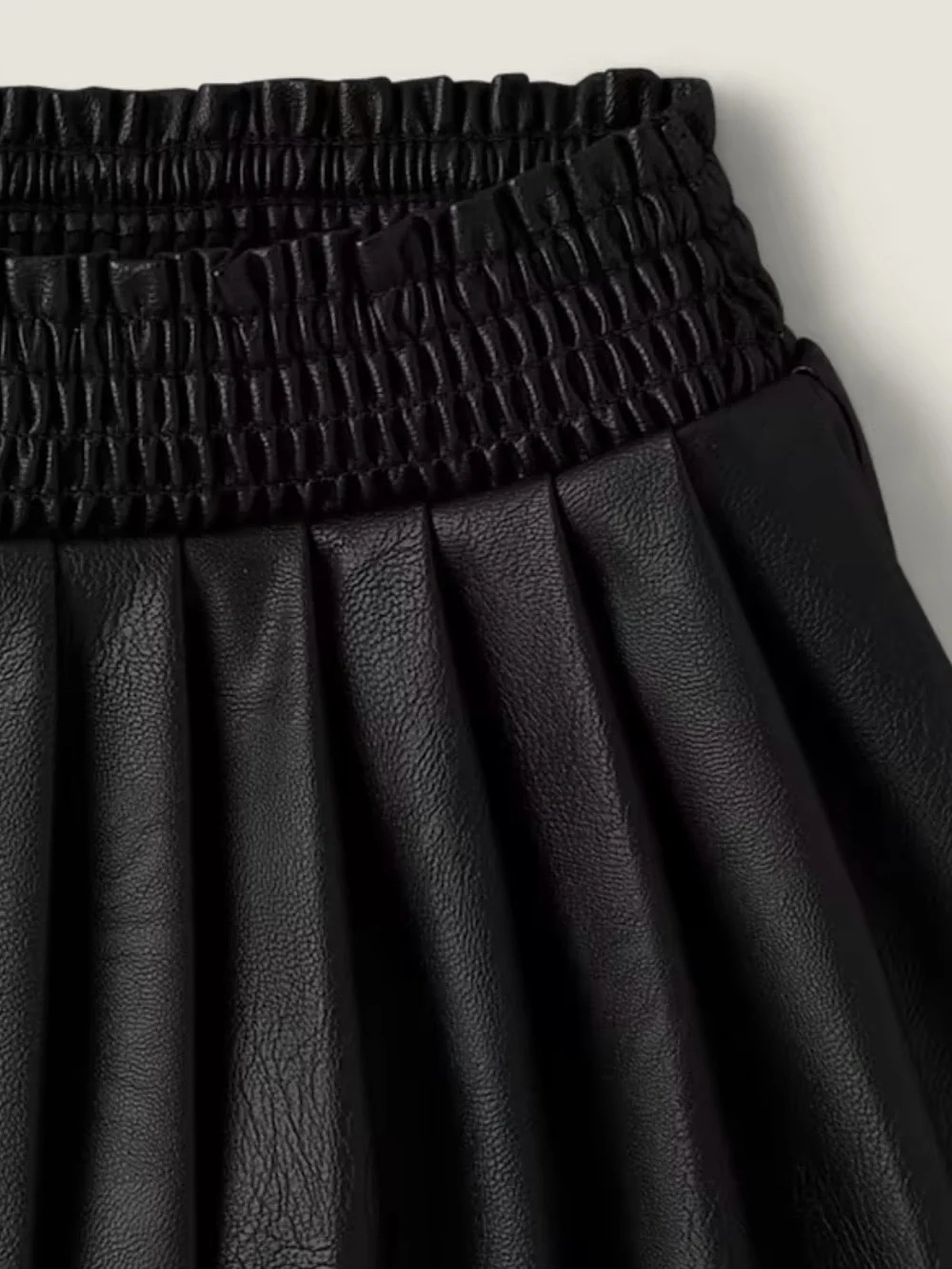 Gymboree Black Pleated Faux Leather Skirt